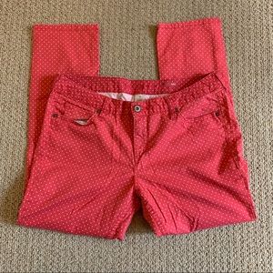 Arizona Pink Polka Dot Ankle Pants